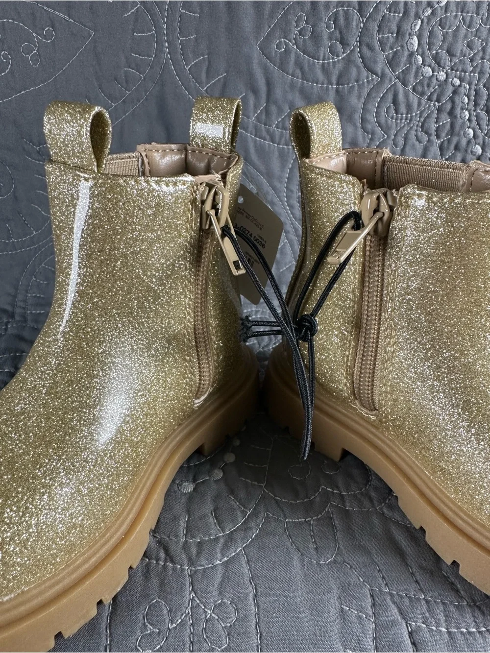 Thereabouts Toddler Girls Lil Elisa Gold Chelsea Boots NWT Size Toddler 6